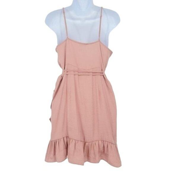 Free People All My Love Slip Wrap Ruffle Detail Sleeveless Mini Dress Size Small - Picture 6 of 7